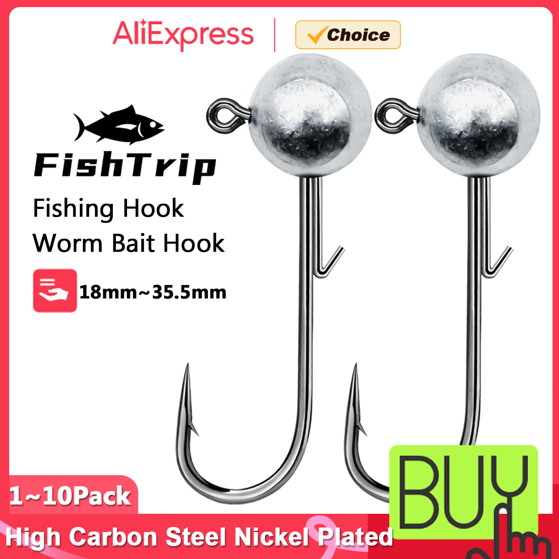 FishTrip 1~10pcs Ned Jig Heads – обзор и цена Fishing Hook Weedless