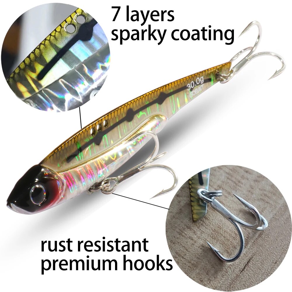GOBAIT VIB Fishing Lure 20g 25 – обзор и цена Fishing Hook Treble