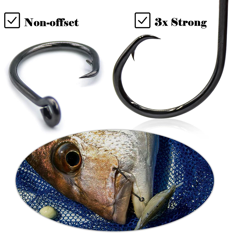 Circle Hooks 3X Strong Saltwat – обзор и цена Fishing Hook Circle