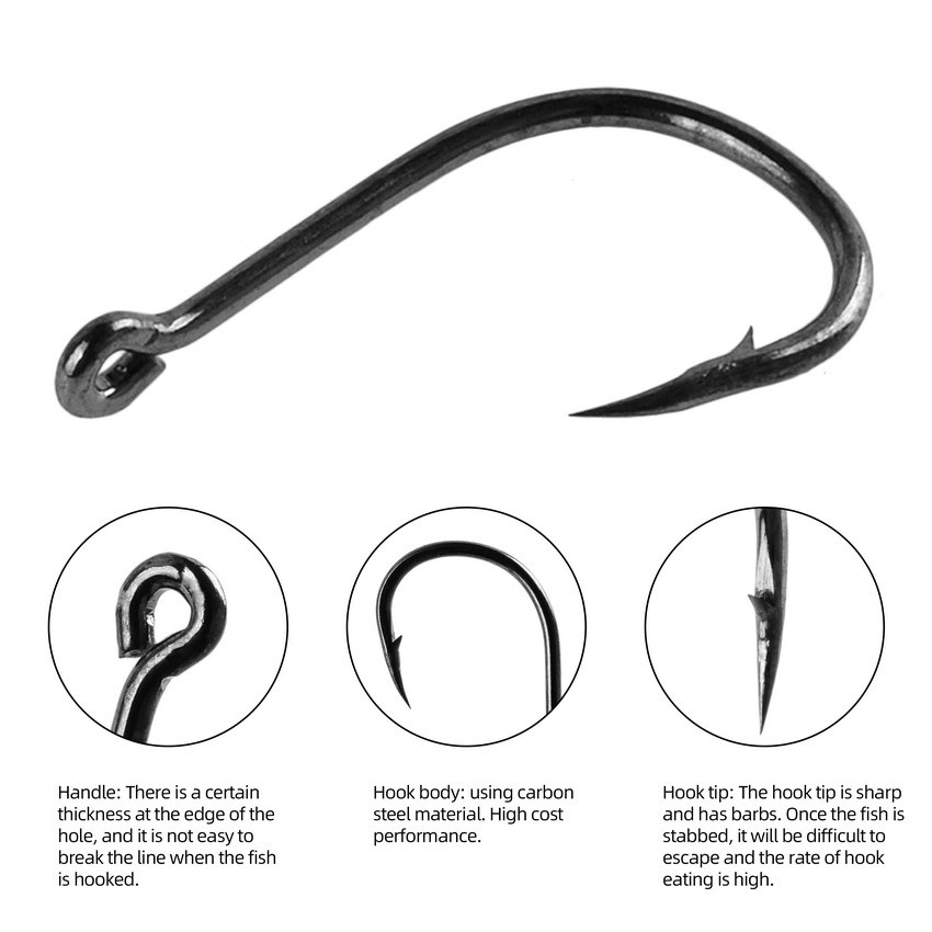 100/500pcs Fishing Hooks Set C – обзор и цена Fishing Hook Circle