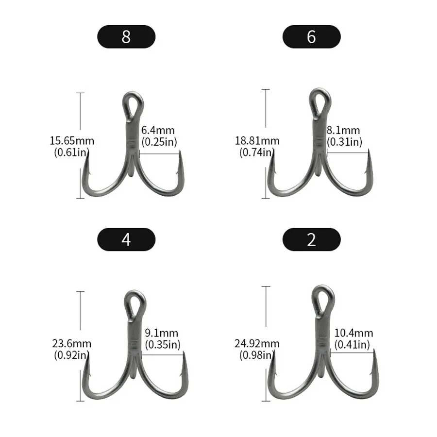 Fishing Treble Hooks High Carb – обзор и цена Fishing Hook Offset