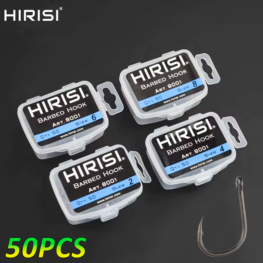 Hirisi 50pcs Barbed  Coated Ca – обзор и цена Fishing Hook Assortment