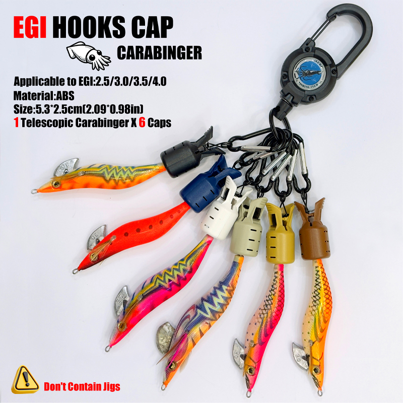 Squid Jig Hook Caps and Carabi – обзор и цена Fishing Hook Jig