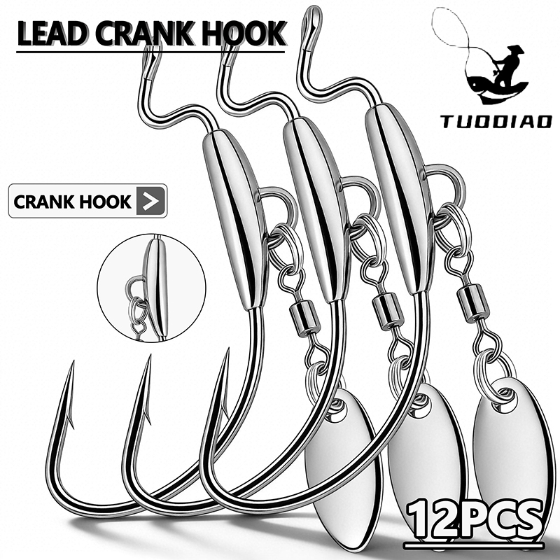 [TUODIAO]Crank Hook Jig Heads  – обзор и цена Fishing Hook Weedless