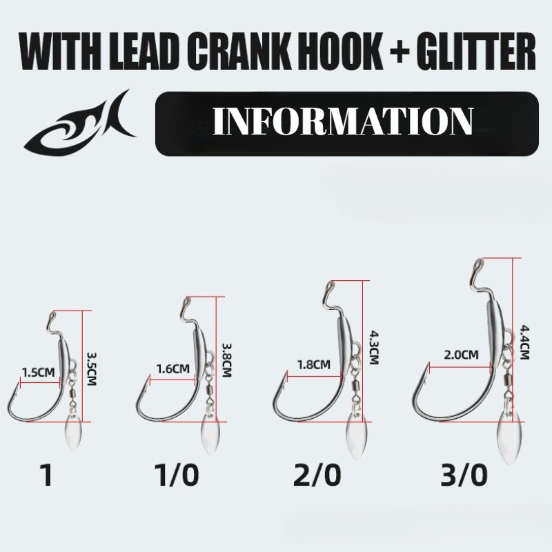 [TUODIAO]Crank Hook Jig Heads  – обзор и цена Fishing Hook Weedless