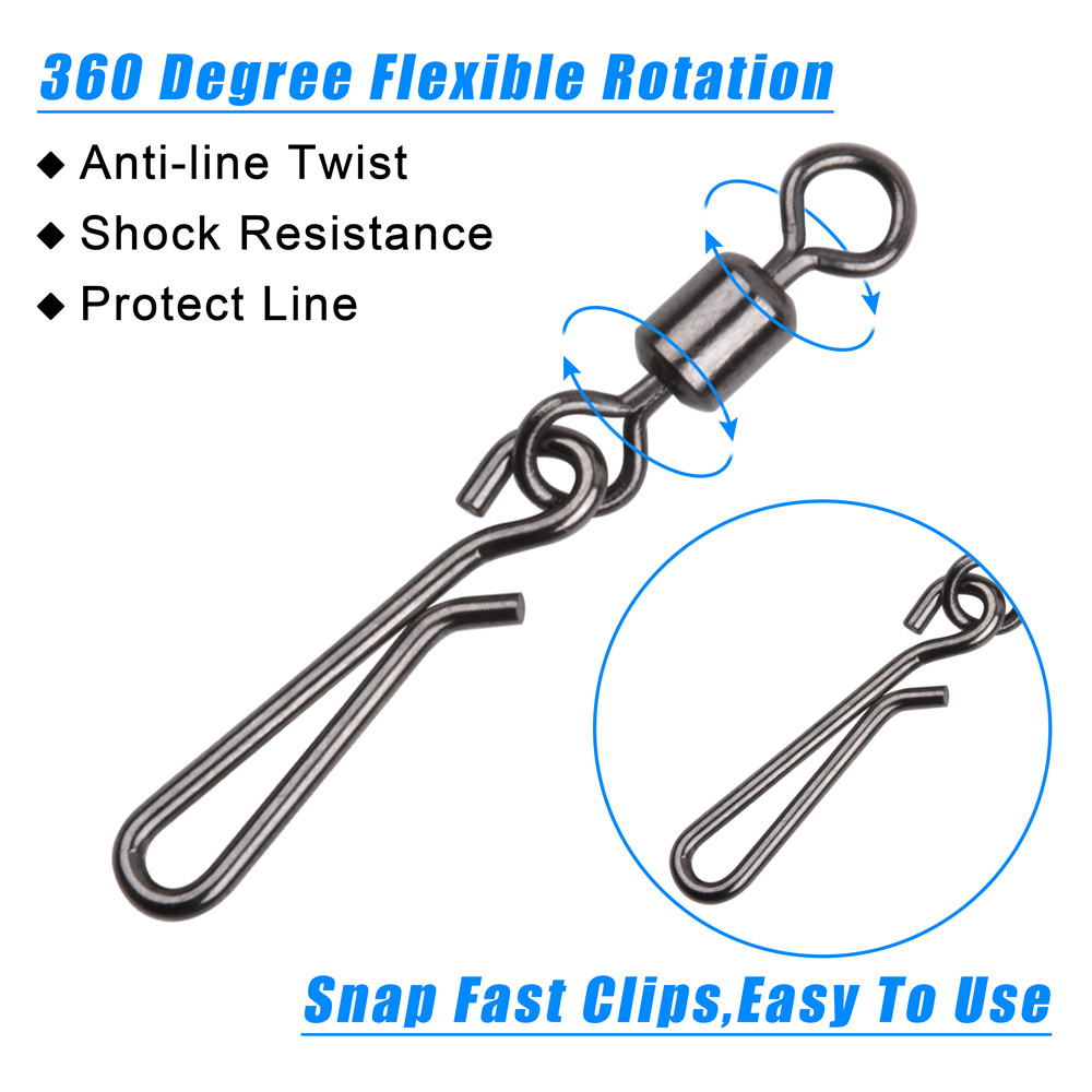 30Pcs swivels and snap for fis – обзор и цена Fishing Hook Stainless Steel