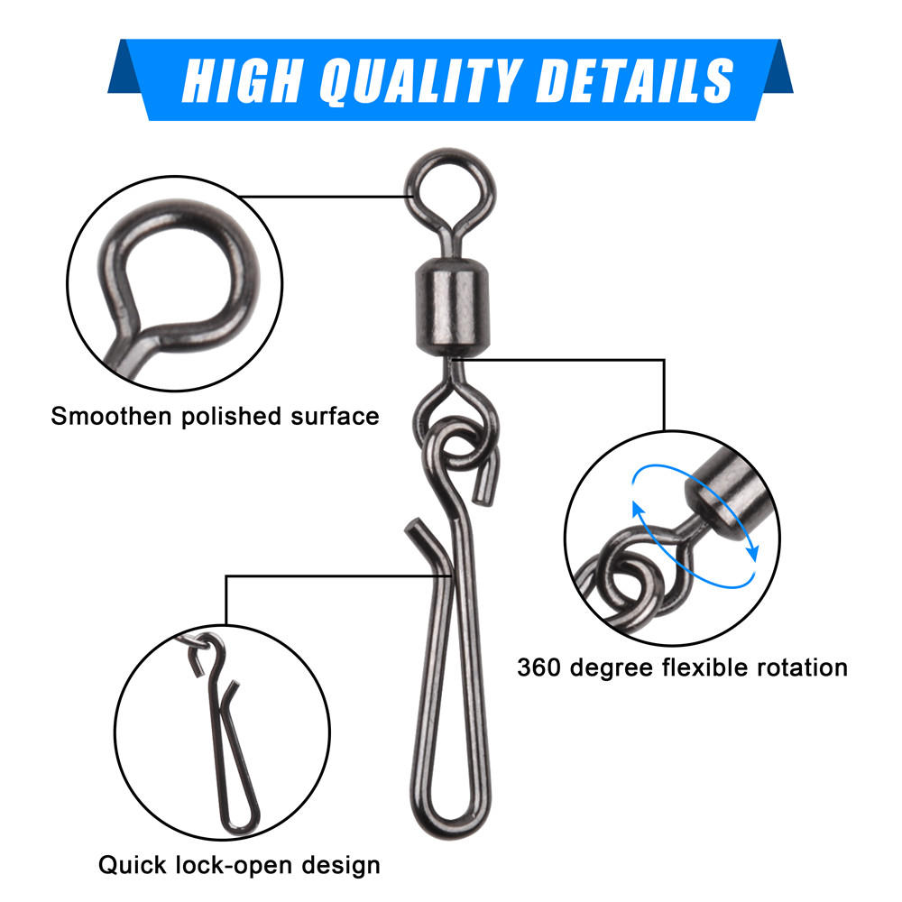 30Pcs swivels and snap for fis – обзор и цена Fishing Hook Stainless Steel