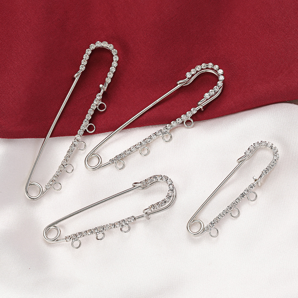 5pcs Rhinestone Charms Safety  – обзор и цена Fishing Hook Size