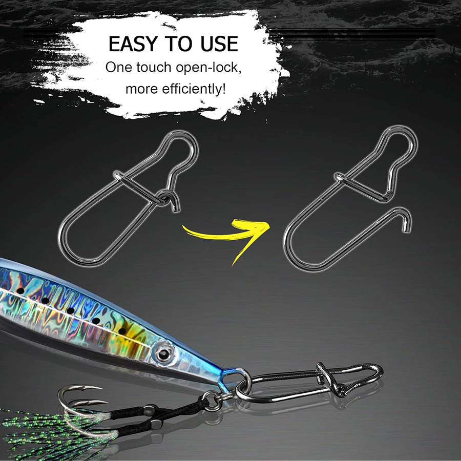 50Pcs Crankbait Snaps Stainles – обзор и цена Fishing Hook Stainless Steel