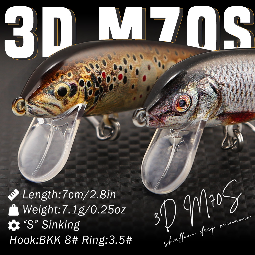 B&U Sinking Minnow Fishing Lur – обзор и цена Fishing Hook Treble