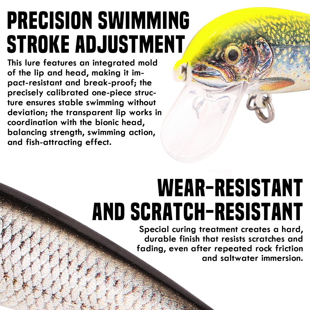 B&U Sinking Minnow Fishing Lur – обзор и цена Fishing Hook Treble