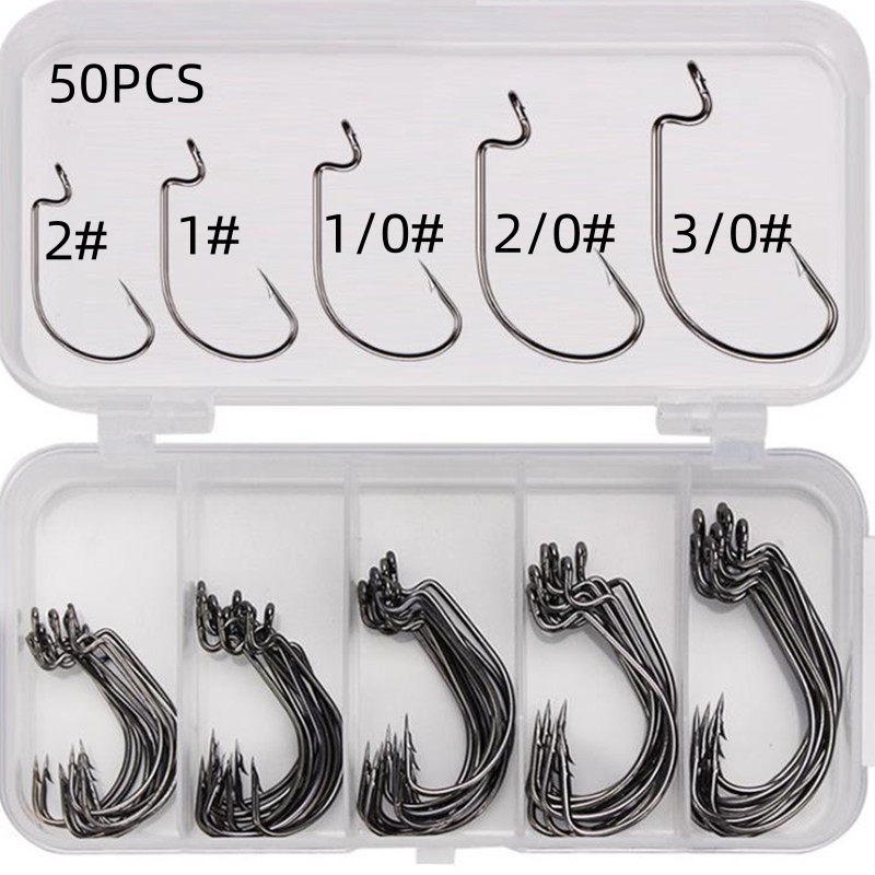 50Pcs/Box High Carbon Steel Fi – обзор и цена Fishing Hook Box