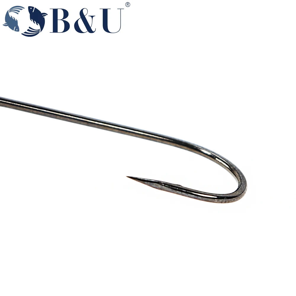 B&U 20pcs Fishing hook big eye – обзор и цена Fishing Hook Barbless