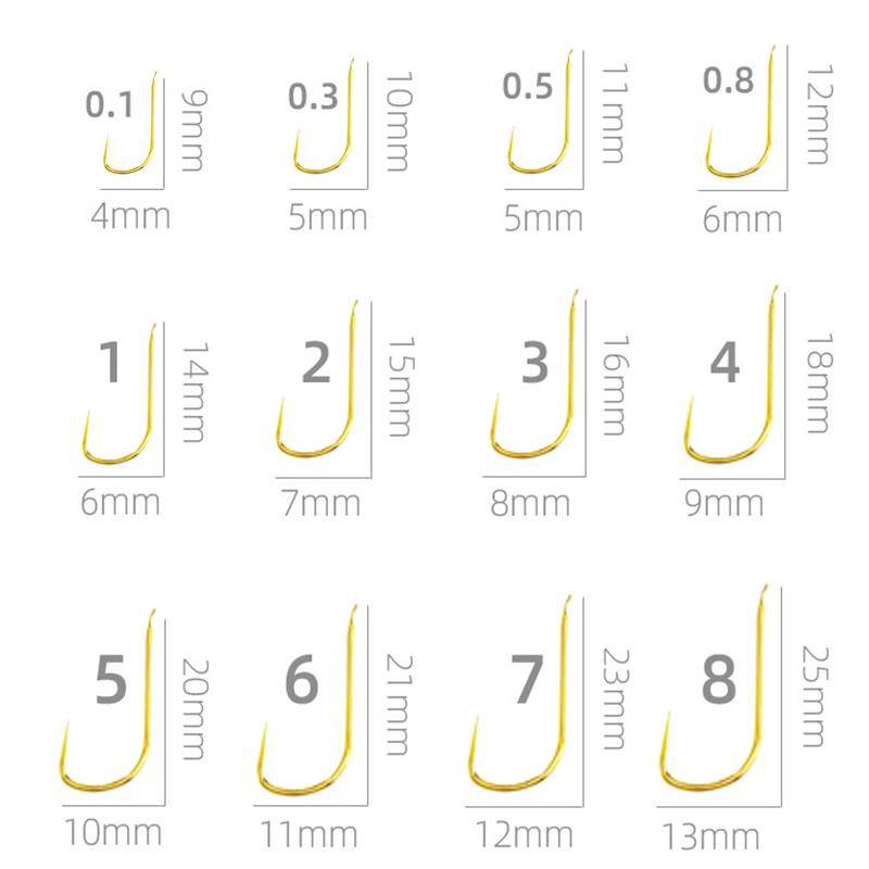 100 Pieces Shinkanto Barbless  – обзор и цена Fishing Hook Size