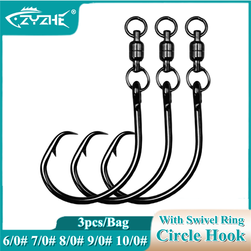 ZYZHE 3pcs/Bag Circle Hooks Wi – обзор и цена Fishing Hook Offset