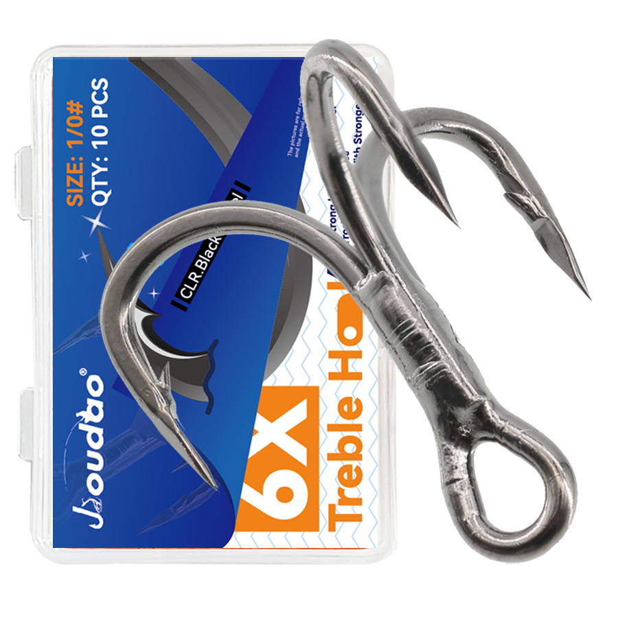 6X Fishing Treble Hooks Black  – обзор и цена Fishing Hook Assortment