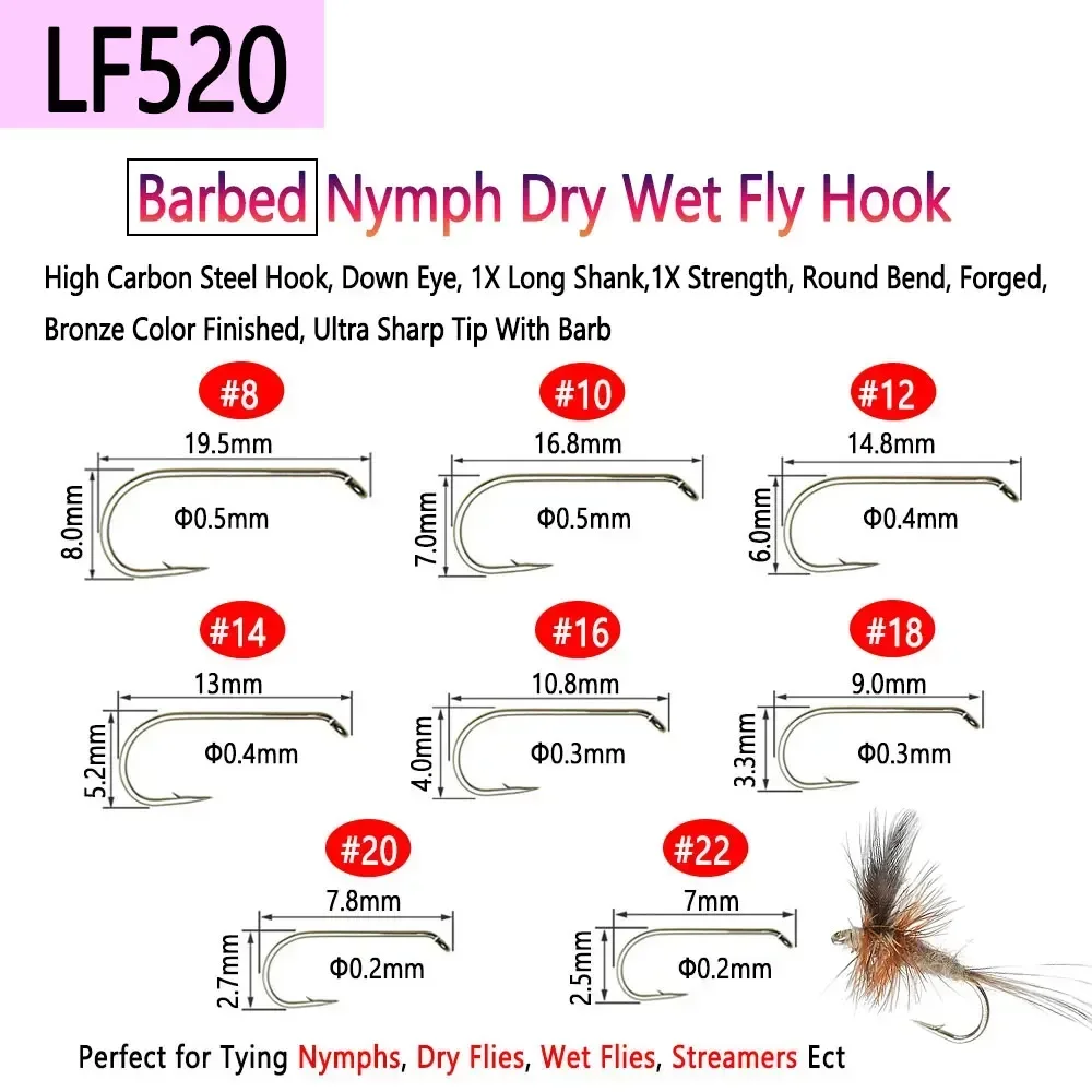 Bimoo 100PCS 1#~22# Barbed & B – обзор и цена Fishing Hook Barbless